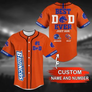 Boise State Broncos NCAA Personalized Baseball Jersey BJ1362