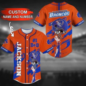 Boise State Broncos NCAA Personalized Baseball Jersey BJ1986