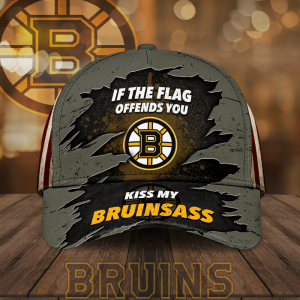 Boston Bruins If The Flag Offends You Kiss My Bruinsass 3D Classic Baseball Cap/Hat CGI2237