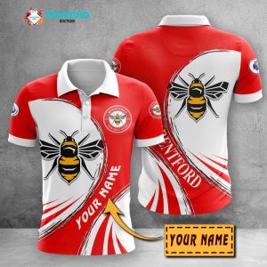 Brentford FC Polo Shirt Golf Shirt 3D PLS2284