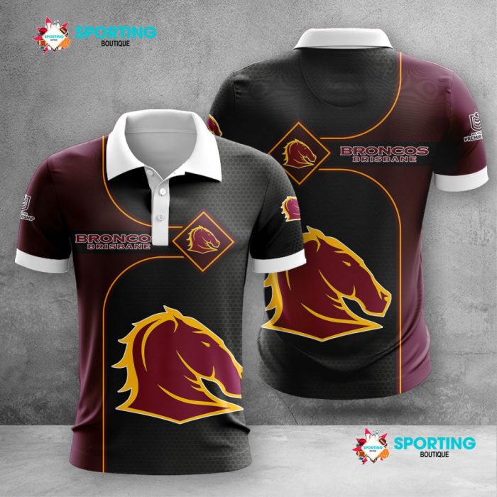 Brisbane Broncos Polo Shirt Golf Shirt 3D PLS2081