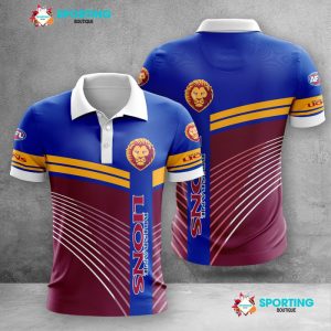 Brisbane Lions Polo Shirt Golf Shirt 3D PLS1520