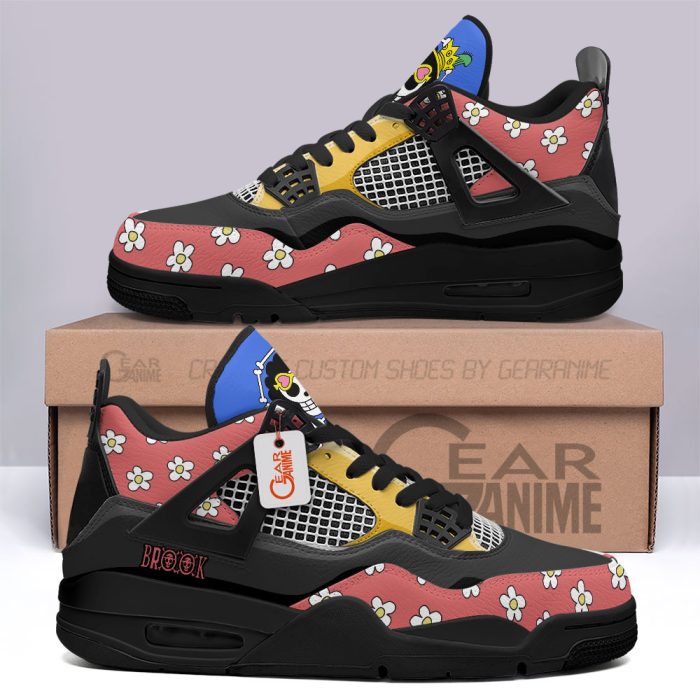 Brook Jordan 4 Sneakers Anime Personalized Shoes JD467