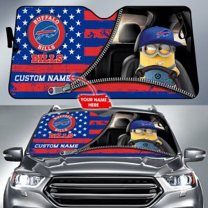 Buffalo Bills NFL Football Team Car Sun Shade Minions CSS0713