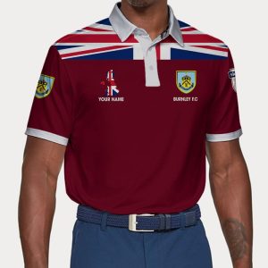 Burnley F.C Polo Shirt Golf Shirt 3D PLS1884