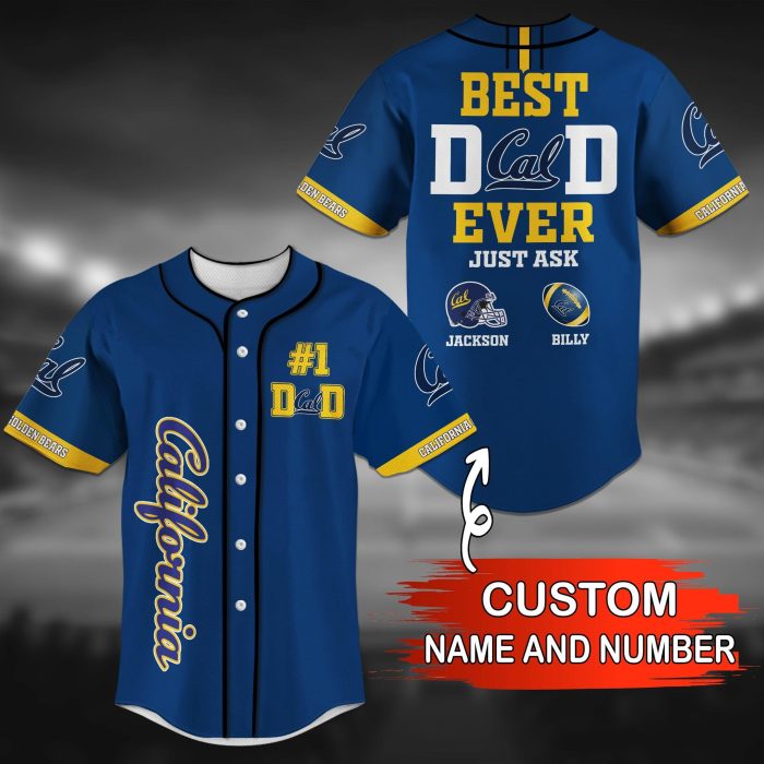 California Golden Bears NCAA Personalized Baseball Jersey BJ2563