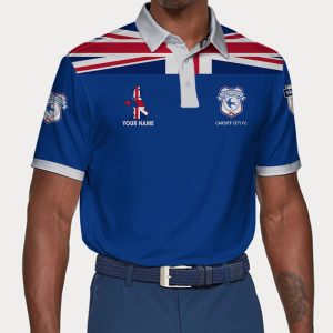 Cardiff City F.C Polo Shirt Golf Shirt 3D PLS1888