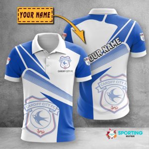 Cardiff City F.C Polo Shirt Golf Shirt 3D PLS396