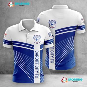 Cardiff City F.C Polo Shirt Golf Shirt 3D PLS535