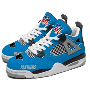 Carolina Panthers NFL Custom Name Jordan 4 Shoes Personalized Sneaker For Fan J4001