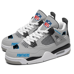 Carolina Panthers NFL Custom Name Jordan 4 Shoes Personalized Sneaker For Fan J4033
