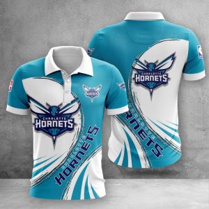Charlotte Hornets Polo Shirt Golf Shirt 3D PLS2428
