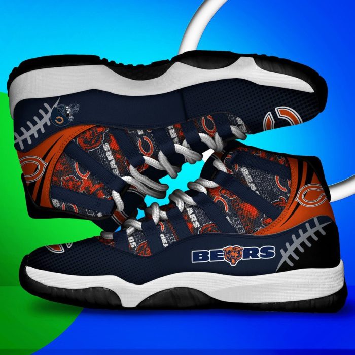 Chicago Bears 3D NFL Air Jordan 11 Sneaker JD110386