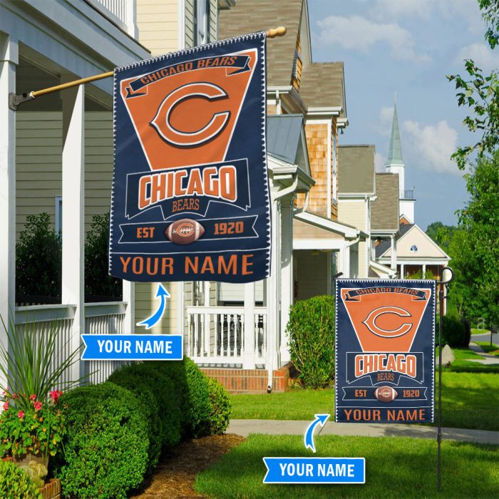 Chicago Bears NFL Personalized Flag House and Garden HGF059