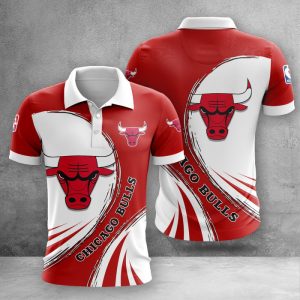 Chicago Bulls Polo Shirt Golf Shirt 3D PLS2423