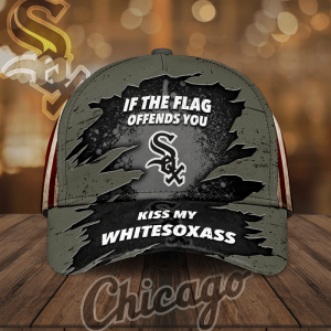 Chicago White Sox If The Flag Offends You Kiss My Whitesoxass 3D Classic Baseball Cap/Hat CGI2244