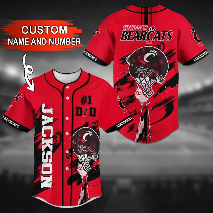 Cincinnati Bearcats NCAA Personalized Baseball Jersey BJ2216