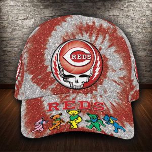 Cincinnati Reds And Grateful Dead Band 3D BaseBall Cap CGI907