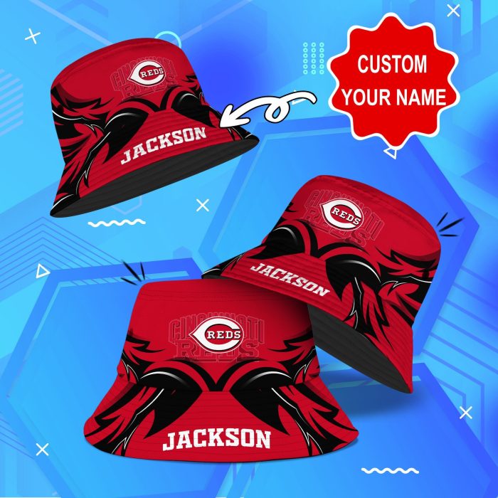 Cincinnati Reds MLB Bucket Hat Personalized SBH049