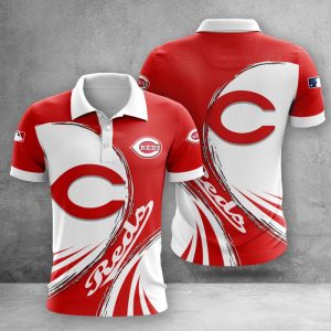Cincinnati Reds Polo Shirt Golf Shirt 3D PLS2394