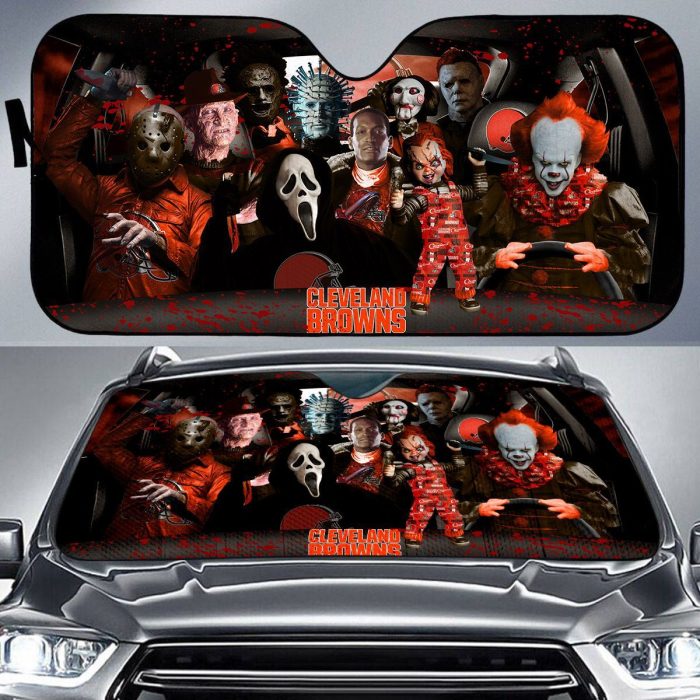 Cleveland Browns NFL Halloween Car Sun Shade CSS0645