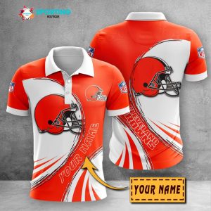 Cleveland Browns Polo Shirt Golf Shirt 3D PLS2147