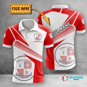 Crawley Town Polo Shirt Golf Shirt 3D PLS373