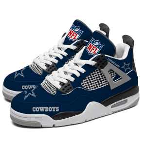 Dallas Cowboys NFL Custom Name Jordan 4 Shoes Personalized Sneaker For Fan J4002
