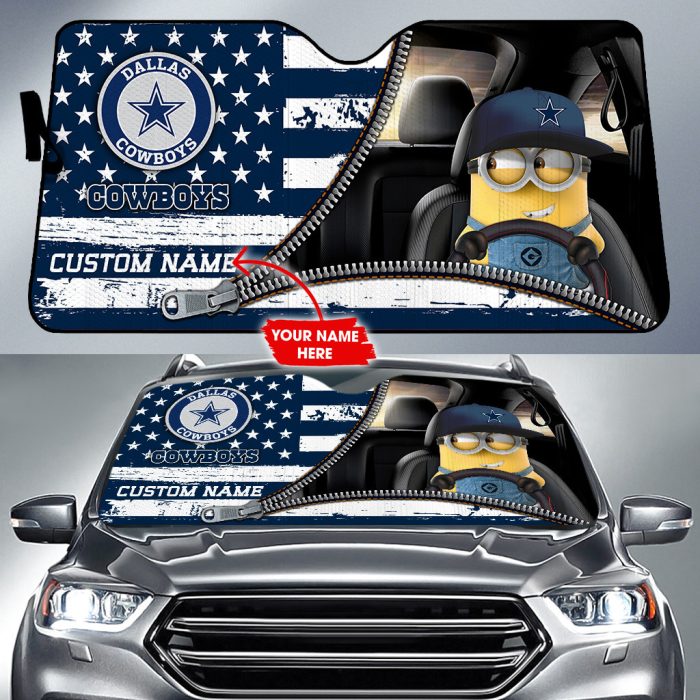 Dallas Cowboys NFL Football Team Car Sun Shade Minions CSS0398