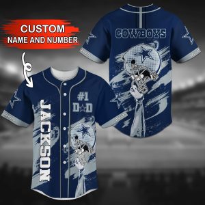 Dallas Cowboys NFL Personalized Baseball Jersey BJ2414