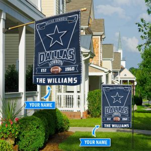 Dallas Cowboys NFL Personalized Flag House and Garden HGF015