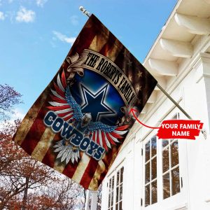 Dallas Cowboys NFL Personalized Flag House and Garden HGF021