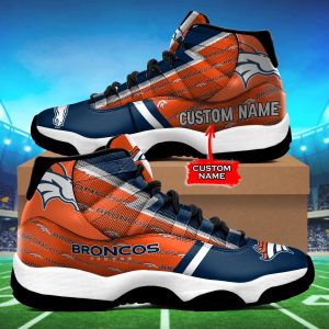 Denver Broncos 3D NFL Air Jordan 11 Sneaker JD110278