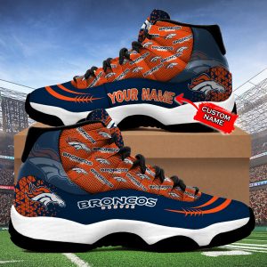 Denver Broncos 3D Personalized NFL Air Jordan 11 Sneaker JD110306