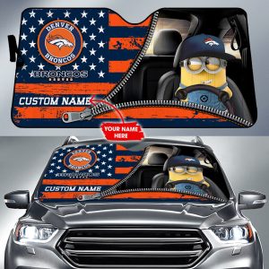 Denver Broncos NFL Football Team Car Sun Shade Minions CSS0684