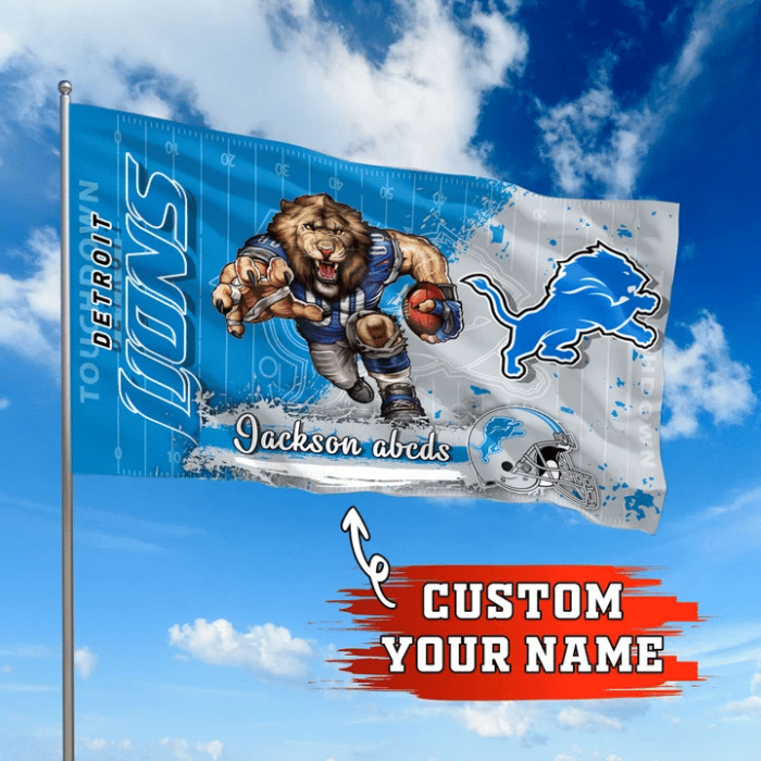 Detroit Lions NFL Custom Fly Flag Outdoor Flag Trend 2023 Fl233