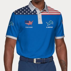 Detroit Lions Polo Shirt Golf Shirt 3D PLS1816