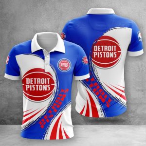 Detroit Pistons Polo Shirt Golf Shirt 3D PLS2409