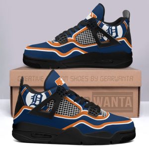 Detroit Tigers Jordan 4 Sneakers Custom Shoes Personalized Shoes For Fans JD066