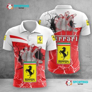 Ferrari Polo Shirt Golf Shirt 3D PLS1048