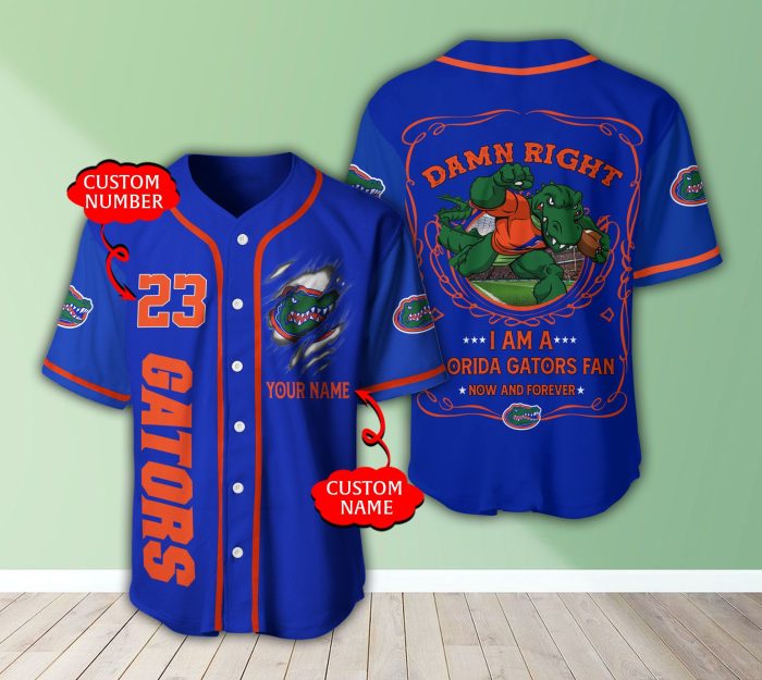Florida Gators NCAA 3D Personalized Baseball Jersey BJ1921