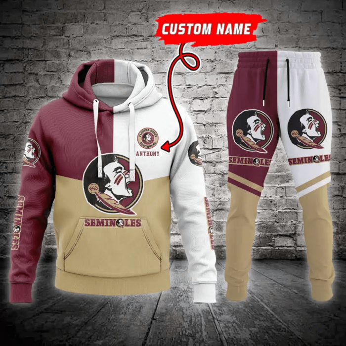 Florida State Seminoles Ncaa Combo Hoodie And Joggers Gift For Fans CHJ041