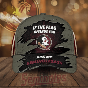 Florida State Seminoles USA Flag If The Flag Offends You Kiss My Seminolesass Baseball Cap CGI2112