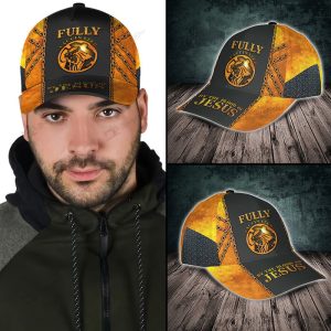 Fully Vaccinated By The Blood Of Jesus Classic Baseball Cap - Gray & Gold CGI2268
