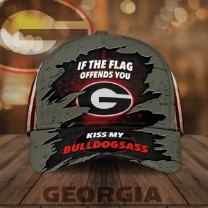 Georgia Bulldogs If The Flag Offends You Kiss My Bulldogsass 3D Classic Baseball Cap/Hat CGI2174