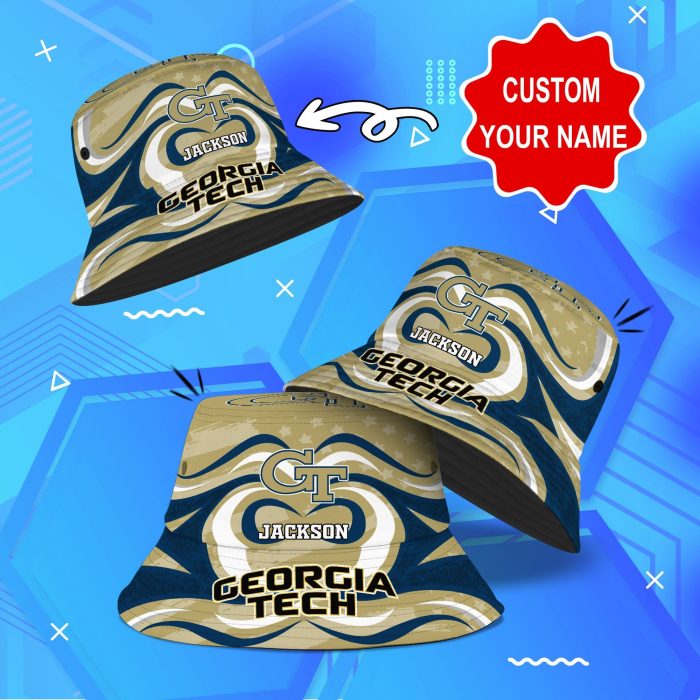 Georgia Tech Yellow Jackets NCAA Bucket Hat Personalized SBH202