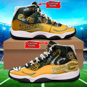 Green Bay Packers 3D NFL Air Jordan 11 Sneaker JD110357