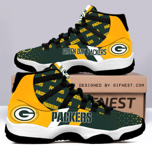 Green Bay Packers 3D NFL Air Jordan 11 Sneaker JD110405