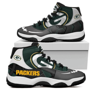 Green Bay Packers NFL 3D Air Jordan 11 Sneaker JD110477