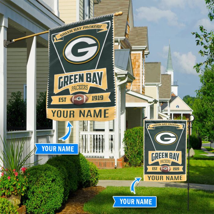 Green Bay Packers NFL Personalized Flag House and Garden HGF060